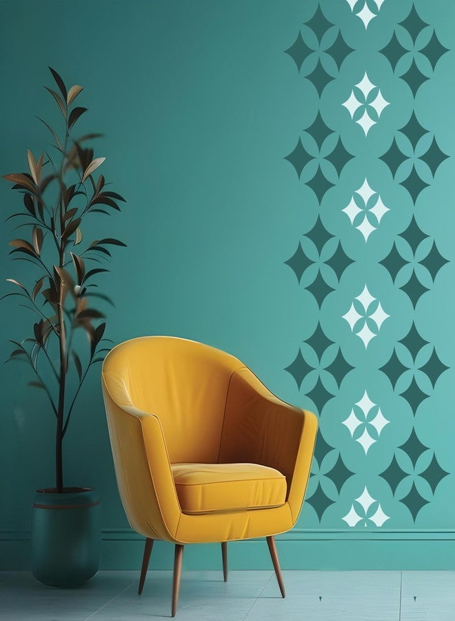 استنسلات ستينكارت للرسم على الجدران بتأثير النجوم، استنسلات جدارية قابلة لإعادة الاستخدام للرسم (16 بوصة × 24 بوصة) - تصميم قابل لإعادة الاستخدام يمكنك صنعه بنفسك، مناسب للمنزل والمكتب (عبوة من قطعة واحدة) - Image 4